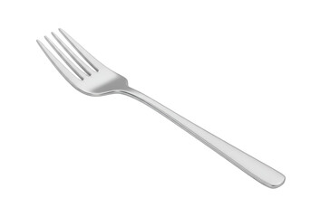 Isolated Silver Stainless Steel Fork