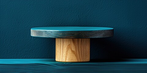 blue chair on the table