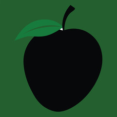 Mango silhouette vector design for graphic design projects