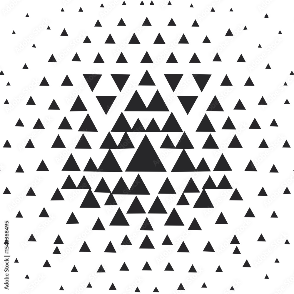 Poster black and gray triangular pattern forming gradual fade design background
