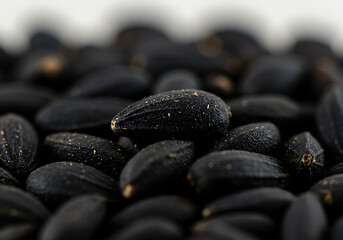 Closeup of black nigella sativa seeds