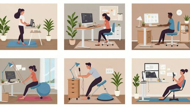 Exploring diverse work setups for remote productivity and comfort at home