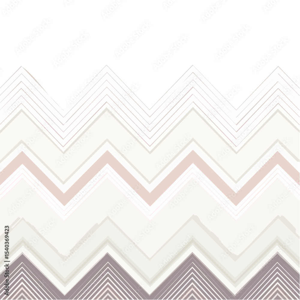 Poster abstract zigzag pattern with geometric stripes in neutral colors for decorative background