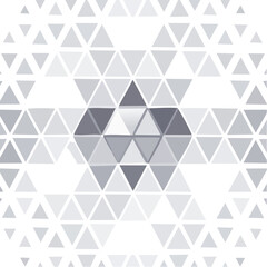 Monochromatic Triangle Pattern with Shaded Center, Abstract Geometric Design