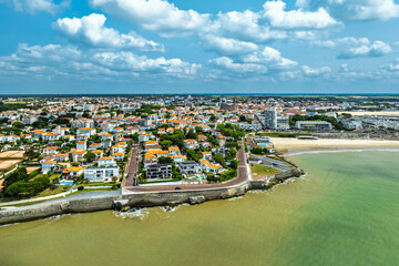 Royan from a drone, Nouvelle-Aquitaine, Charente-Maritime, France, Europe