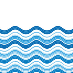 Stylized ocean waves illustration set against a black background vector design concept for a graphic or visual element