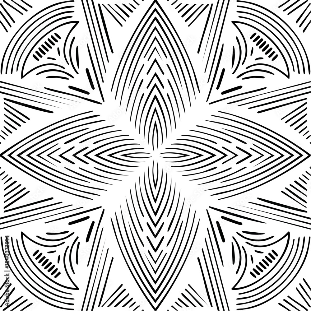 Poster abstract dark pattern with symmetrical geometric shapes for background or wallpaper design with mini