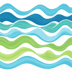 Fototapeta premium Abstract Wavy Pattern with Shades of Blue and Green for Nature, Water, or Environmental Themes
