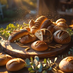 assortment of bread