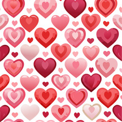 Romantic Hearts Pattern Valentines Day Theme Red and Pink Tones Love Background for Celebrations Anniversaries and Weddings