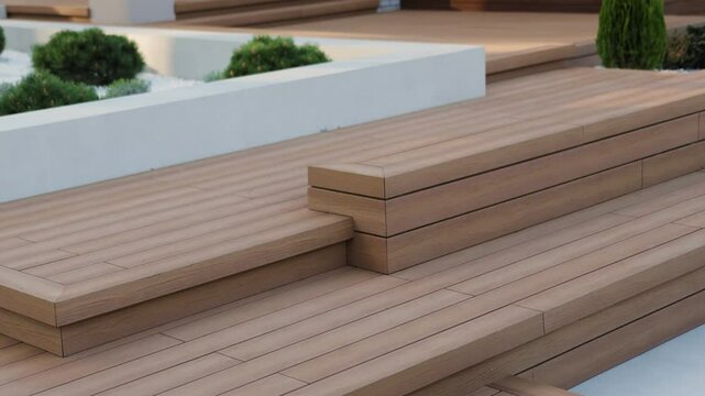 Explore Modern Wooden Decking that Features a Stylish Design and Aesthetic Appeal