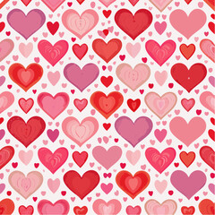 Festive hearts pattern background seamless design lovely romantic backdrop holiday celebration wallpaper decorative graphic love theme
