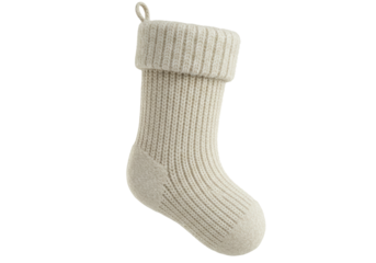 Isolated Knitted Christmas Stocking