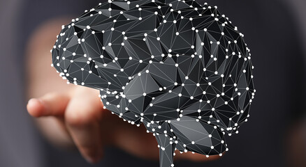 Digital brain, AI, neural network, technology, innovation, intelligence, futuristic, connection,...