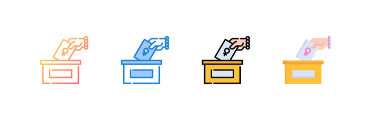 Vote icon set multiple style collection