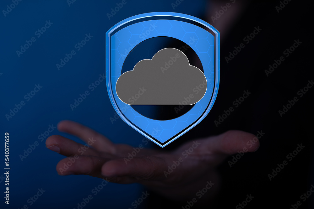 Aufkleber Ensuring secure cloud storage.  Protect your data with robust security measures.
