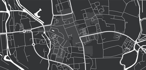 Layered editable vector illustration outline of Oxford,Britain.