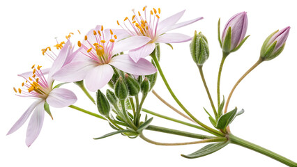 Malta maltese centaury  cheirolophus crassifolius on white background PNG. AI GENERATED
