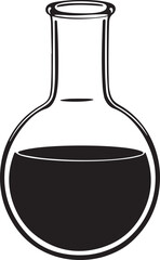 Scientific Experiment Erlenmeyer Flask with Dark Liquid for Chemistry Research