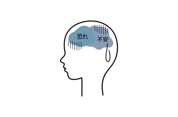 恐れと不安の感情アイコン