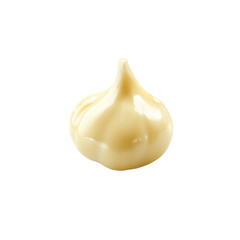 Close-up of a Creamy Mayonnaise Drop Shaped Like a Garlic Clove