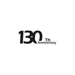 anniversary logo design, 130th anniversary, symbol, icon, party, logo design for 130th anniversary, vector, success, illustration, birthday, symbol, background, year, congratulations, greeting, invita