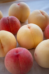 peaches on the table