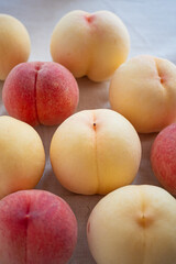 peaches on the table