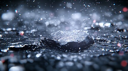 Glowing Carved Stone Letters in Dark Background