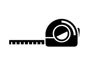 Tape measure icon in simple vector style