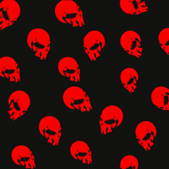 seamless pattern with skulls