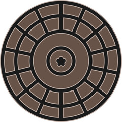 맨홀뚜껑 벡터 일러스트