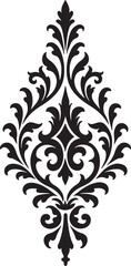 Elegant Floral Damask Stencil Design