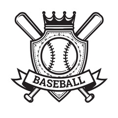 Fototapeta premium Baseball Graphics Logo, Design for tattoo or print t-shirt.