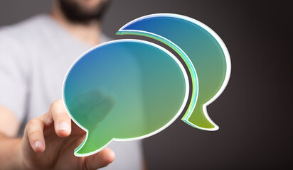 Abstract image of speech bubbles.  Perfect for communication, teamwork, and discussion concepts.