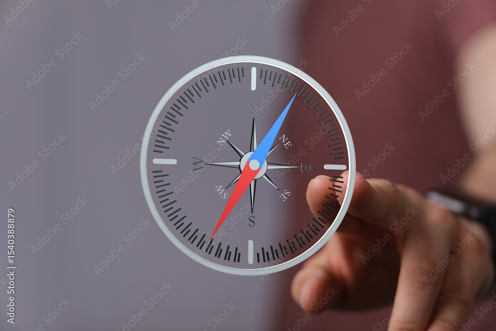 Poster Find your path with this compass.  Navigate towards success and achieve your goals.