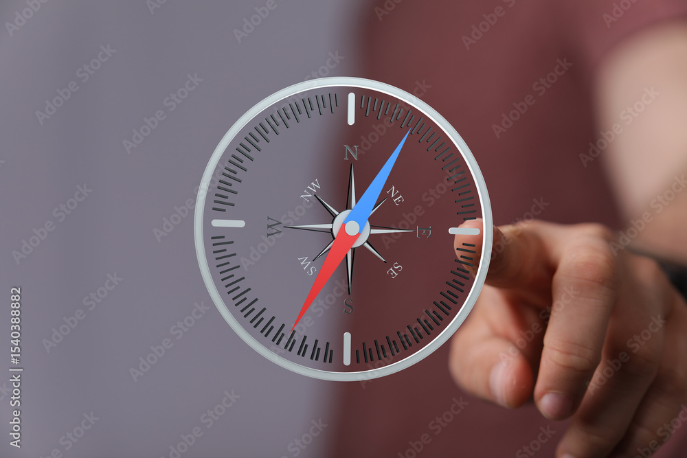 Poster Use this digital compass for navigation. Find your way with ease.
