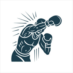 Boxer Delivering a Powerful Knockout Punch Illustration Knockout Punch A finishing blow in motion