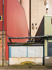 Industrial buildings in Sweden showcase diverse architecture and design elements in urban landscape