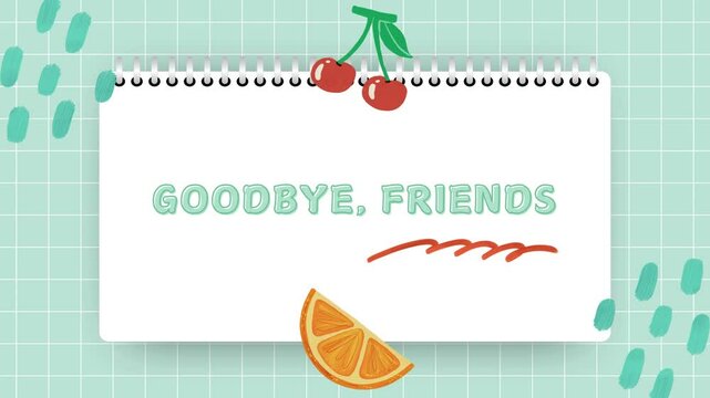 Farewell Note:  Sweet and Simple Goodbye Card Design
