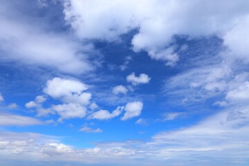 Fototapeta premium White clouds blue sky background