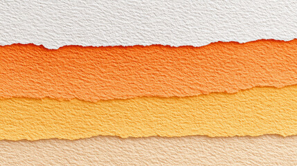 Torn paper layers warm colors create textured abstract background