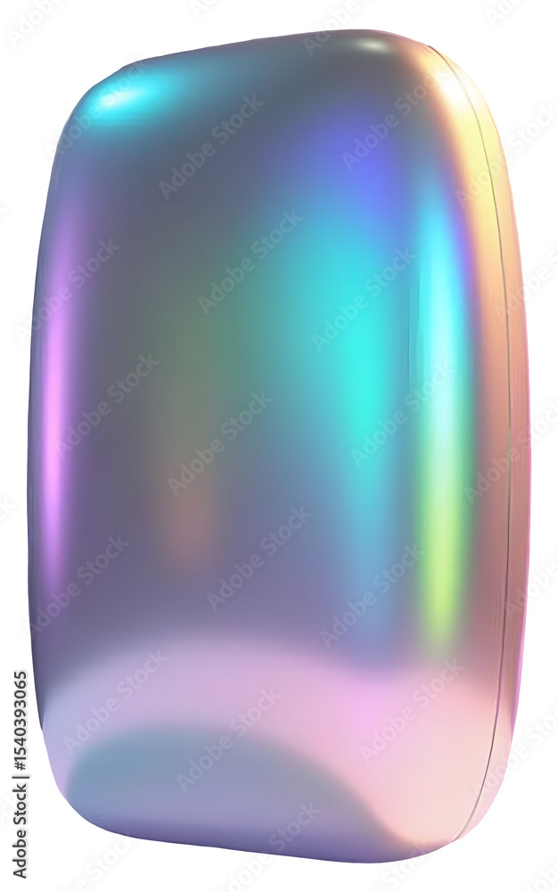 Poster iridescent blob shimmers with vibrant colors, mesmerizing abstract shape