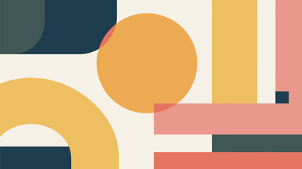 Geometric shapes compose modern abstract design minimalist style