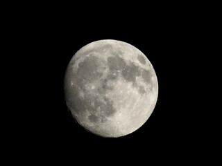 full moon over black