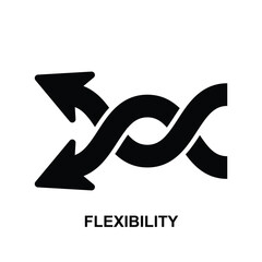Flexibility icon isolated on background vector illustration.