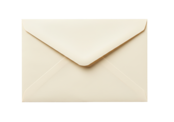 Isolated Cream Envelope in Simple Style