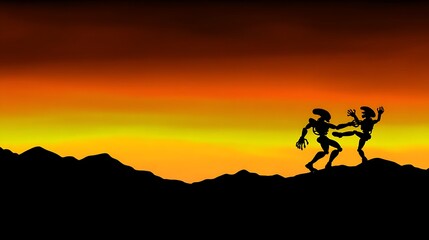 Aliens on a distant alien planet