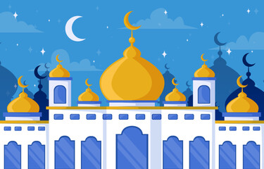 Mosque Islamic Vector Illustration Design Template