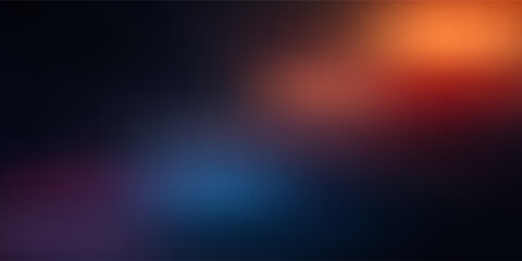Abstract blurred background of orange spots stripes on a dark blue background. Background for design.